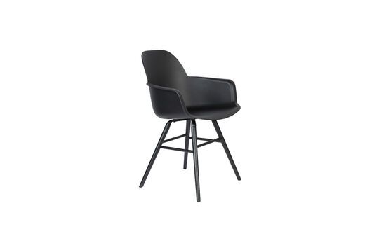 Black plastic armchair Albert Kuip Clipped