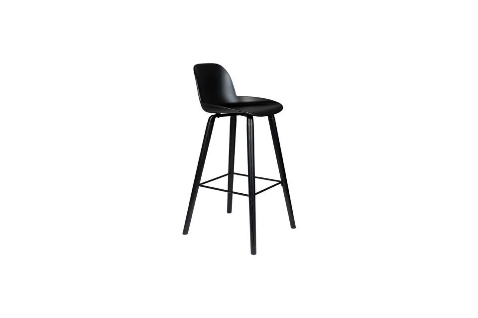 Black plastic bar chair Albert Kuip Zuiver