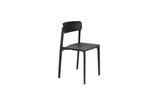 Black plastic chair Clive Clipped