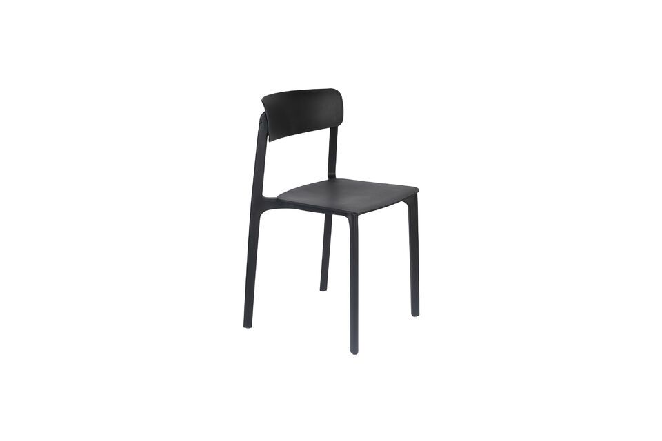 Black plastic chair Clive - 4