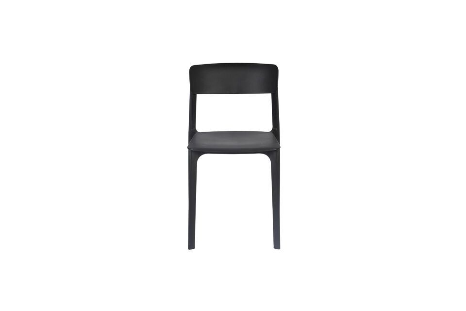 Black plastic chair Clive - 7