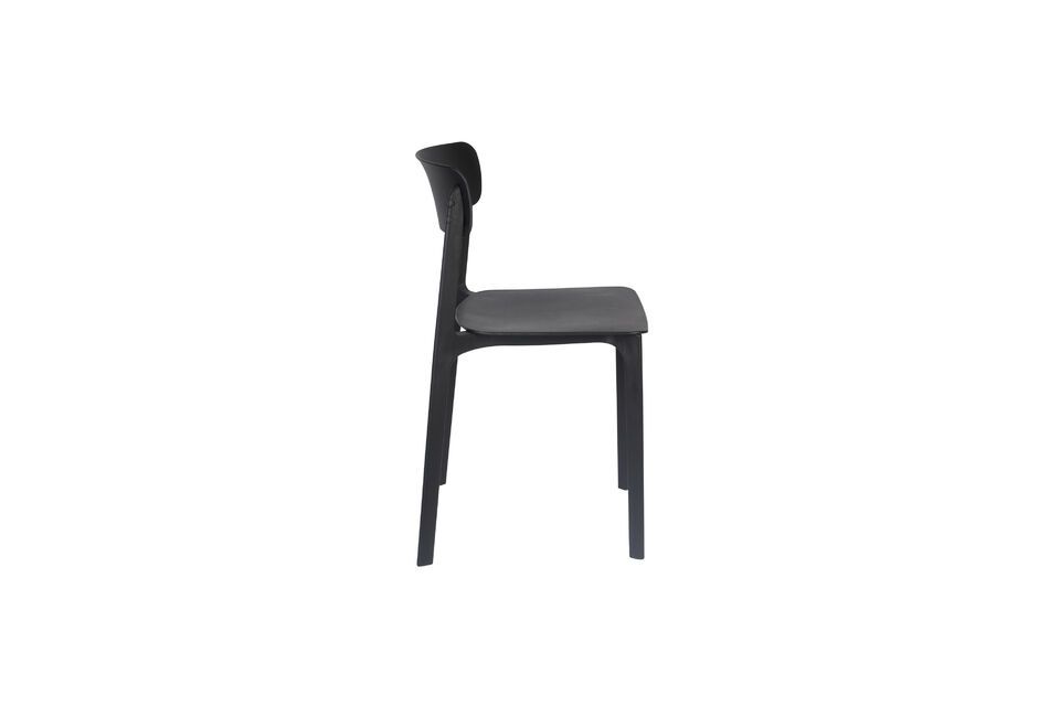 Black plastic chair Clive - 8