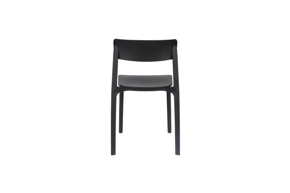 Black plastic chair Clive - 6