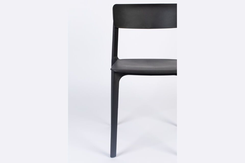 Black plastic chair Clive - 9