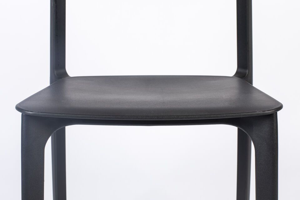 Black plastic chair Clive - 11