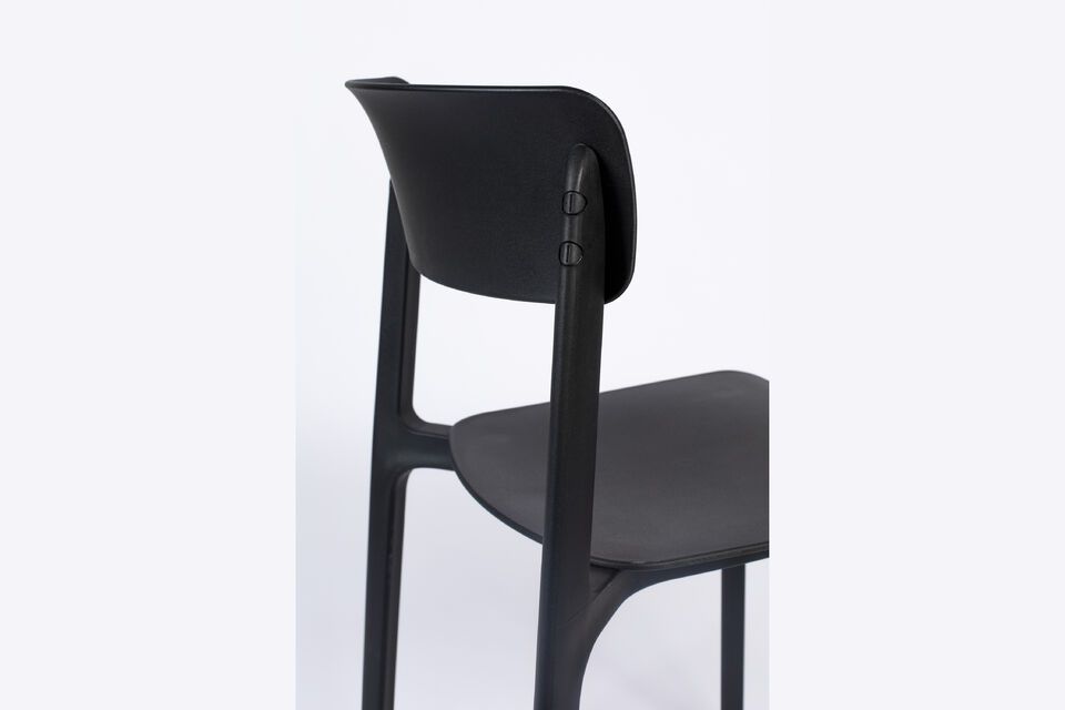 Black plastic chair Clive - 12