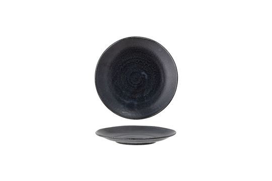 Black porcelain plate 24 cm Yoko