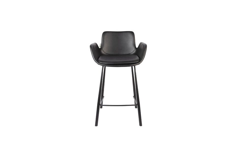 Black PU leather counter chair Brit Ll - 4