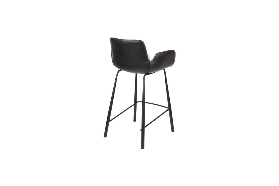 Black PU leather counter chair Brit Ll - 6