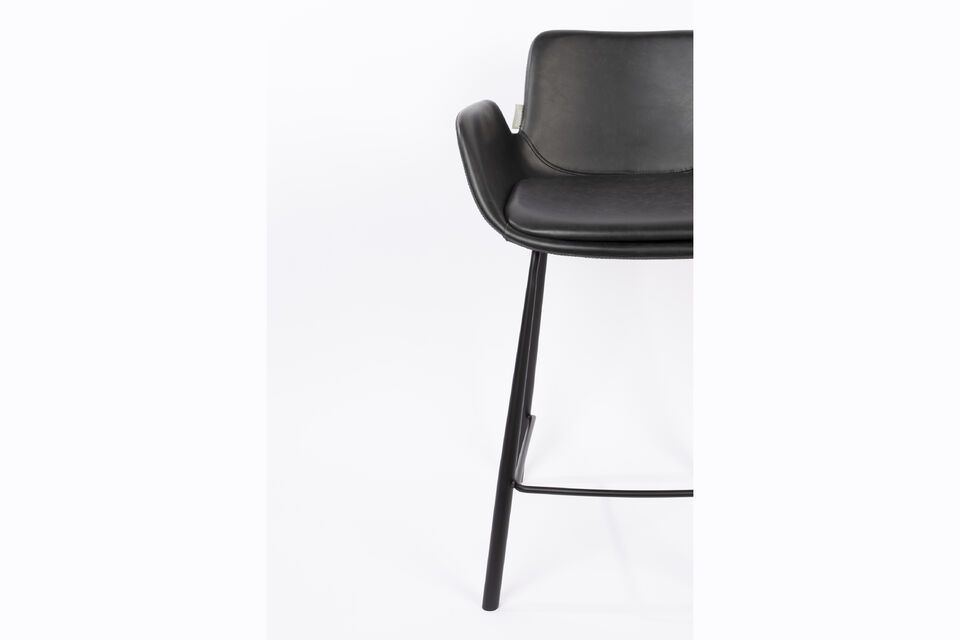 Black PU leather counter chair Brit Ll - 8