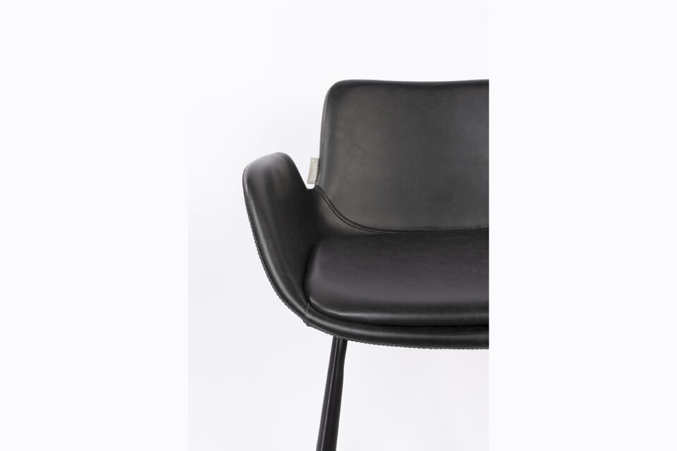 Black PU leather counter chair Brit Ll - 9