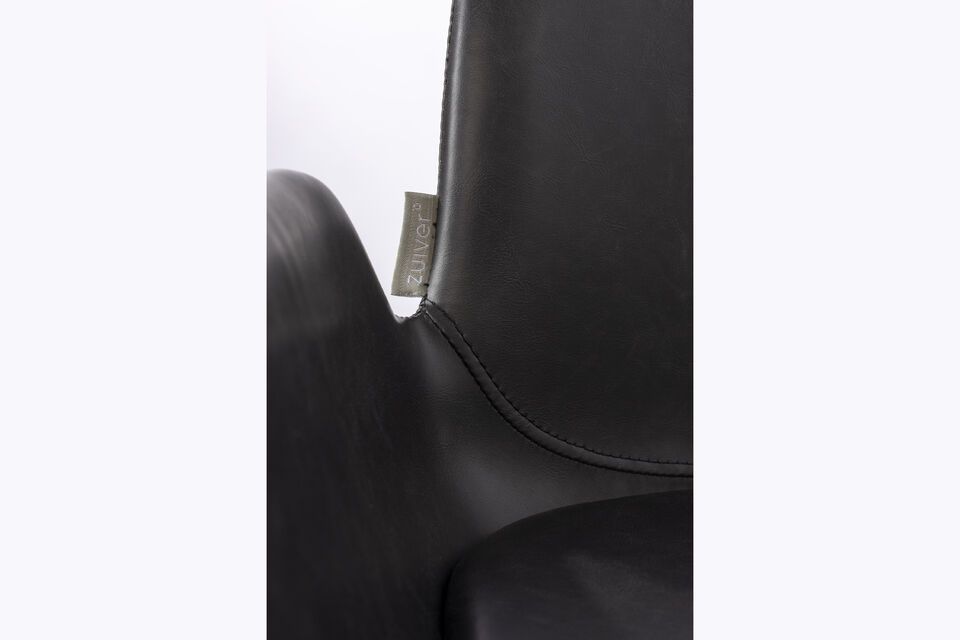 Black PU leather counter chair Brit Ll - 11