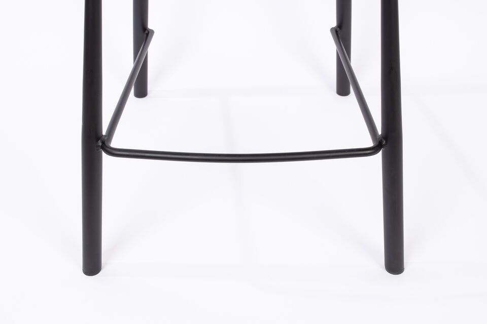 Black PU leather counter chair Brit Ll - 12