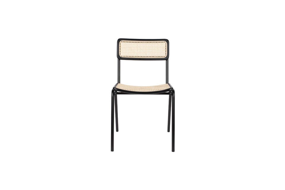 Black rattan chair Jort - 9