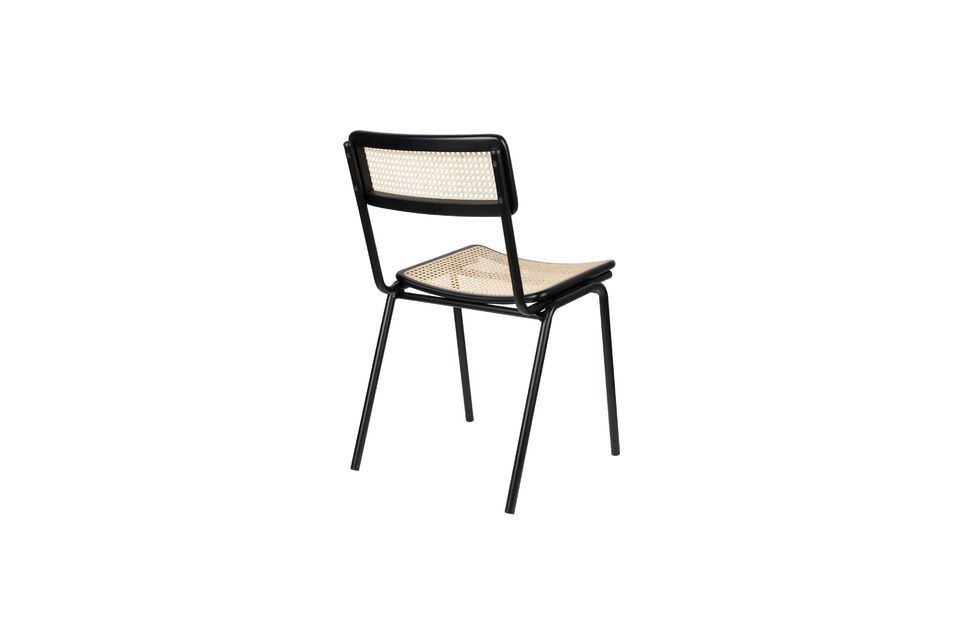 Black rattan chair Jort - 11