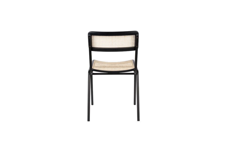 Black rattan chair Jort - 12