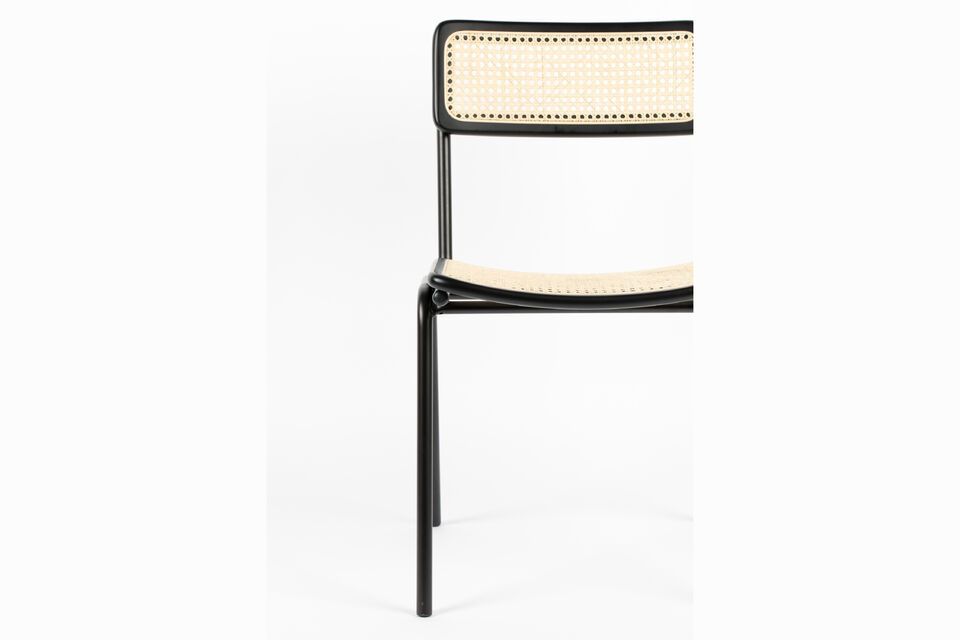 Black rattan chair Jort - 15