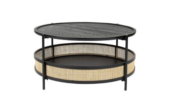 Black rattan coffee table Makoto Clipped