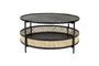 Miniature Black rattan coffee table Makoto Clipped