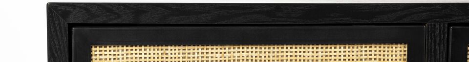 Material Details Black rattan console Guuji