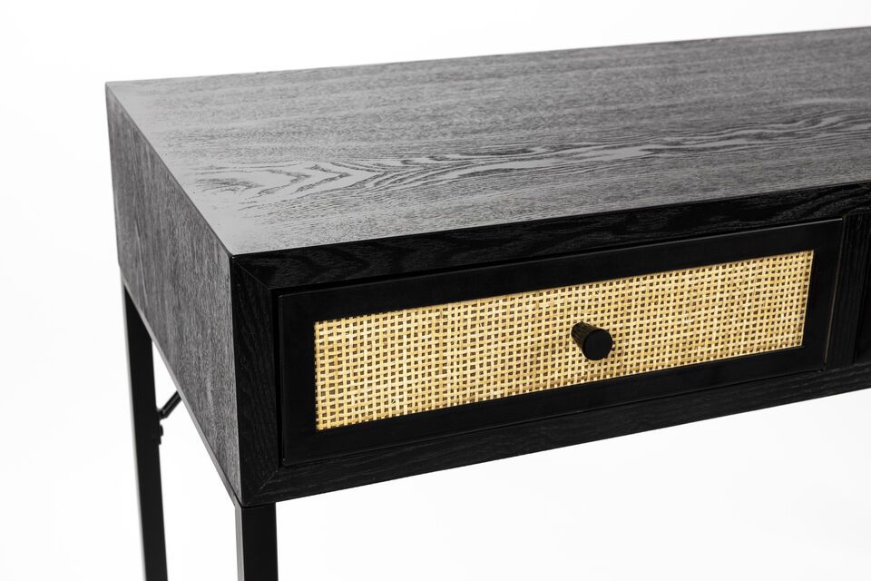 Black rattan console Guuji - 5