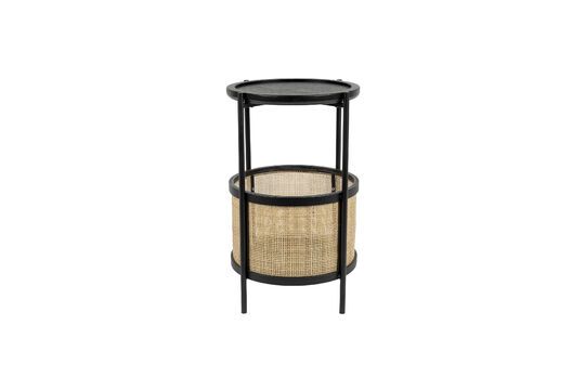 Black rattan side table Makoto Clipped