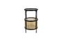 Miniature Black rattan side table Makoto Clipped