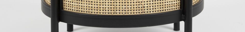 Material Details Black rattan side table Makoto