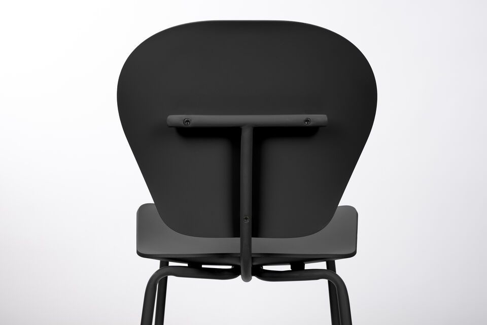 Black recycled plastic chair The Ocean - 8