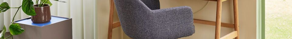 Material Details Black Rest fabric armchair