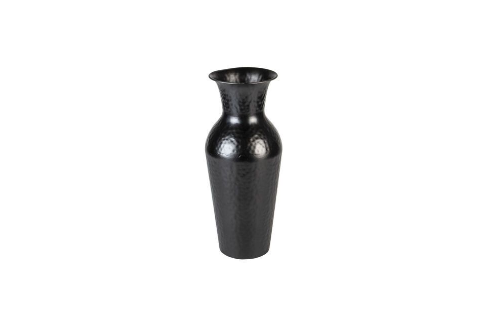 Black steel vase 40 cm Dunja White Label