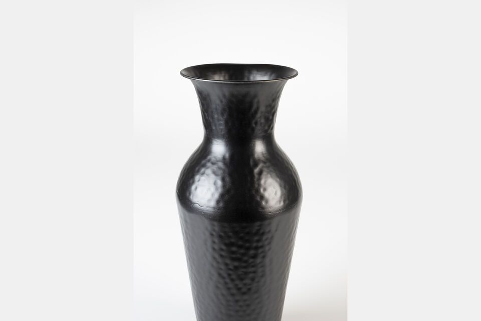 Black steel vase 40 cm Dunja - 8