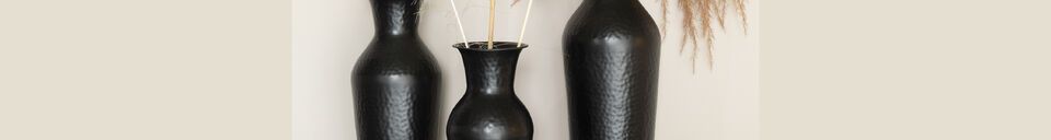 Material Details Black steel vase 40 cm Dunja