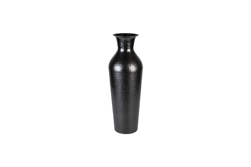 Black steel vase 56 cm Dunja White Label