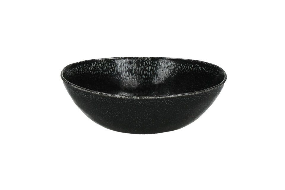 Black stoneware bowl Porcelino Experience H5 Pomax