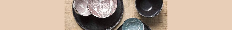 Material Details Black stoneware bowl Porcelino Experience H5