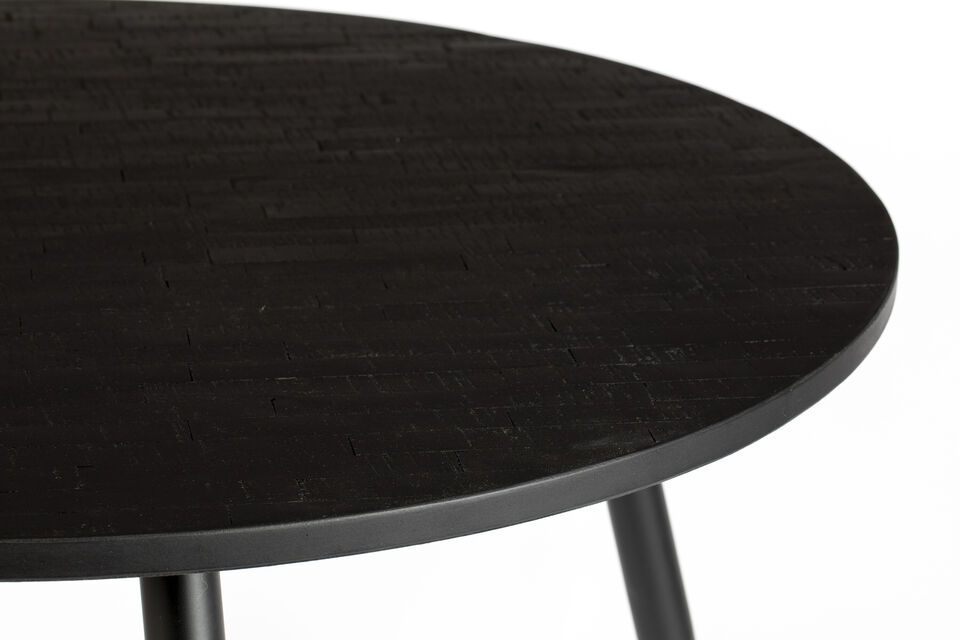 Black teak dining table Mo - 8