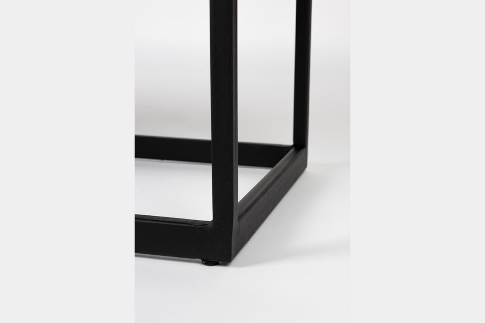 Black teak shelf Parker - 6