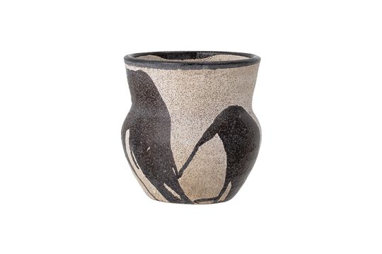 Black terracotta flower pot Nala