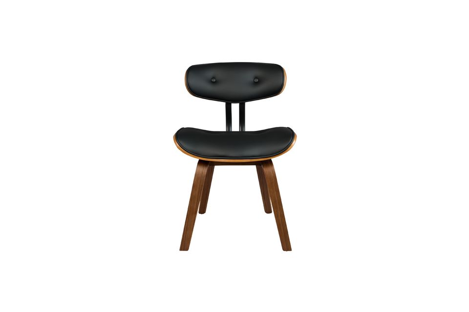 Black Wood brown and black chair - 14