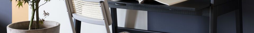 Material Details Black wood desk Barbier