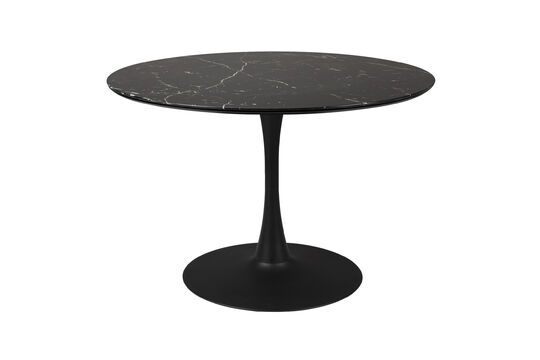 Black wood dining table Maru Clipped