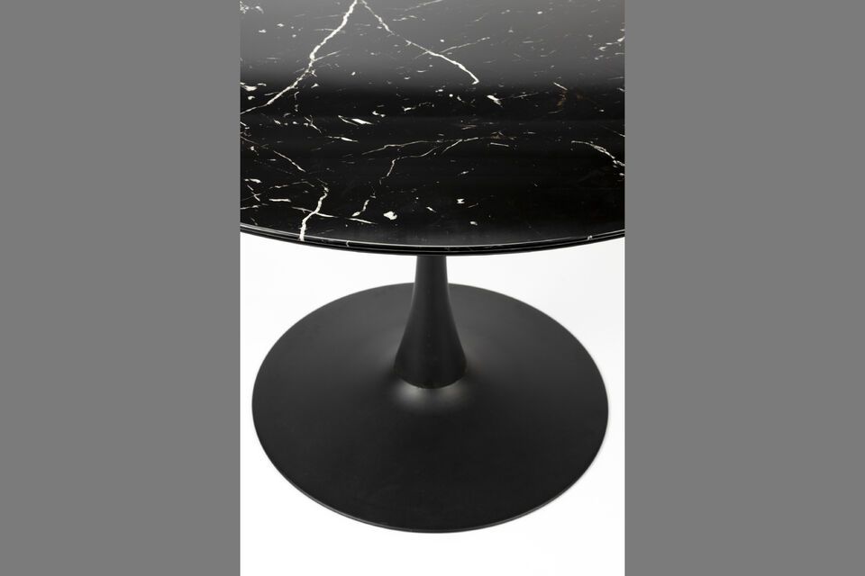 Black wood dining table Maru - 6