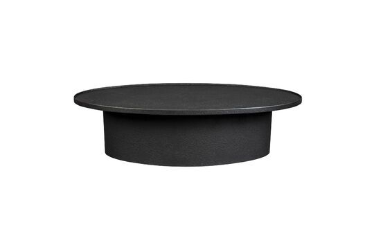 Black wood oval coffee table Winston Clipped