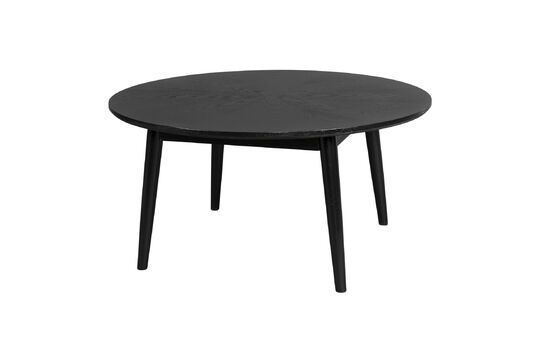 Black wood round coffee table Fabio Clipped