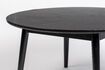 Miniature Black wood round coffee table Fabio 6