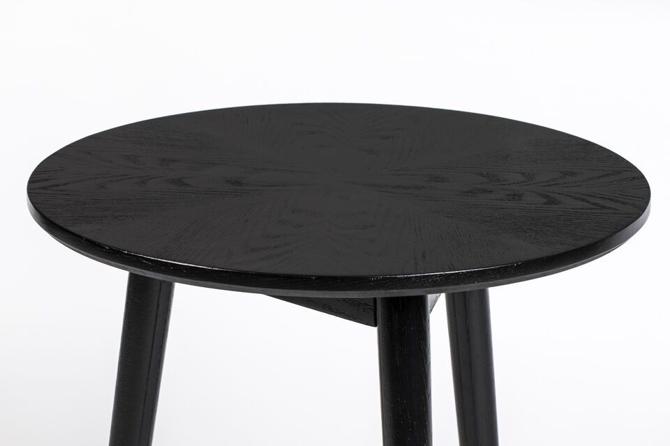 Black wood side table Fabio - 2