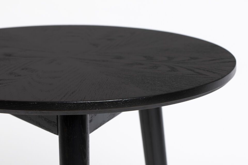 Black wood side table Fabio - 3