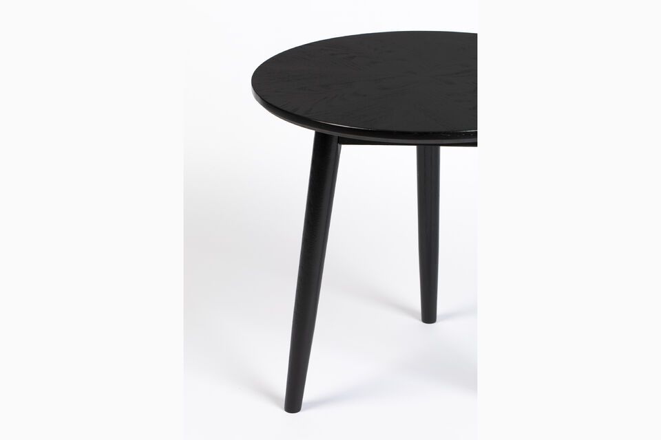 Black wood side table Fabio - 4