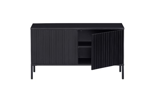 Black wood tv stand New